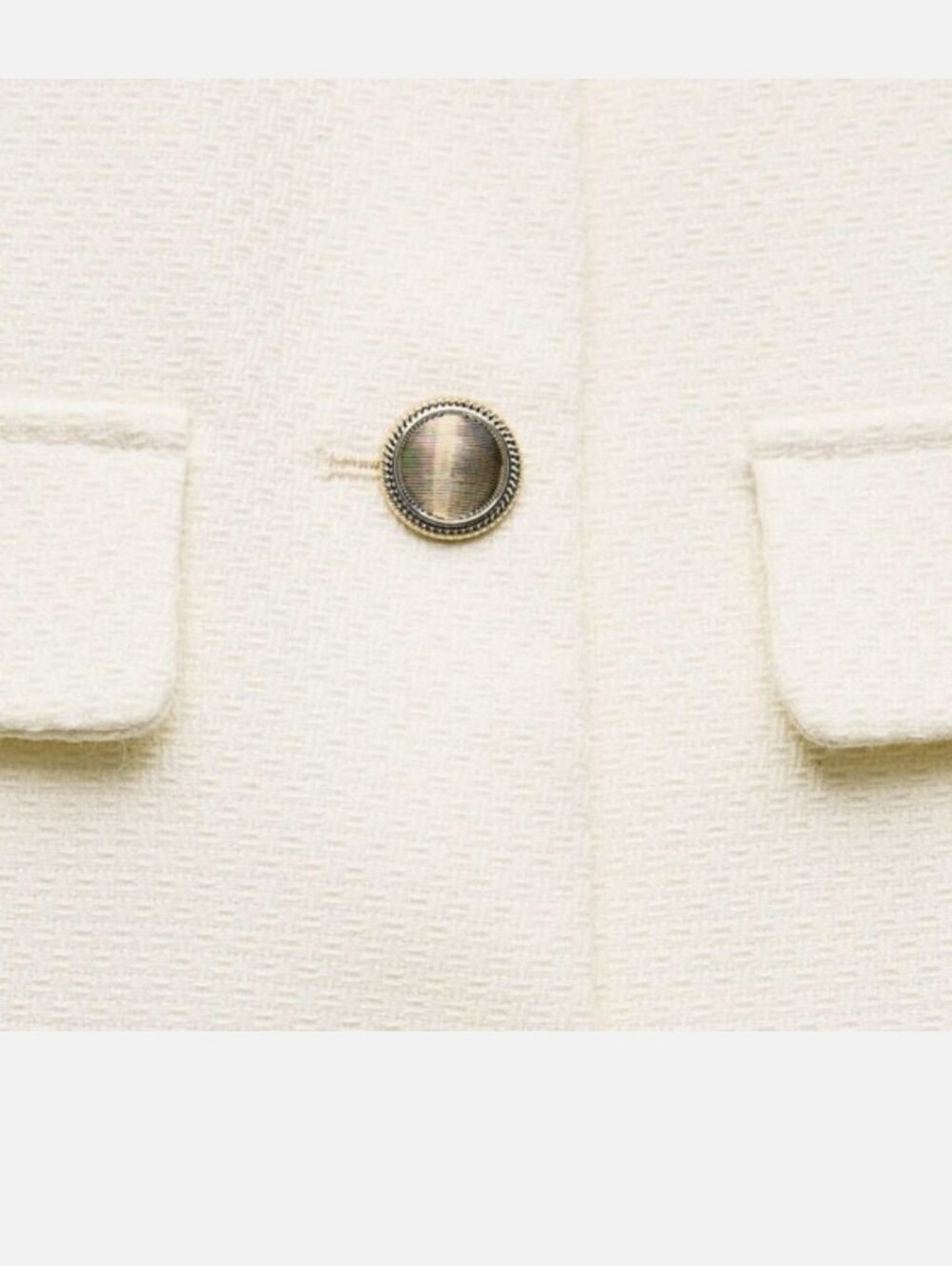 Zara Cropped Button-Front Jacket - Picture 9 of 16